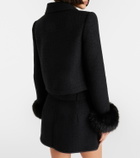 Self-Portrait Belted tweed miniskirt
