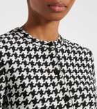 Alexander McQueen Houndstooth fringed jacquard cardigan