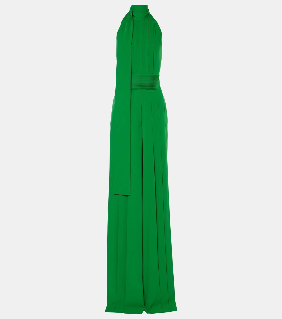 Elie Saab Open-back crêpe jumpsuit