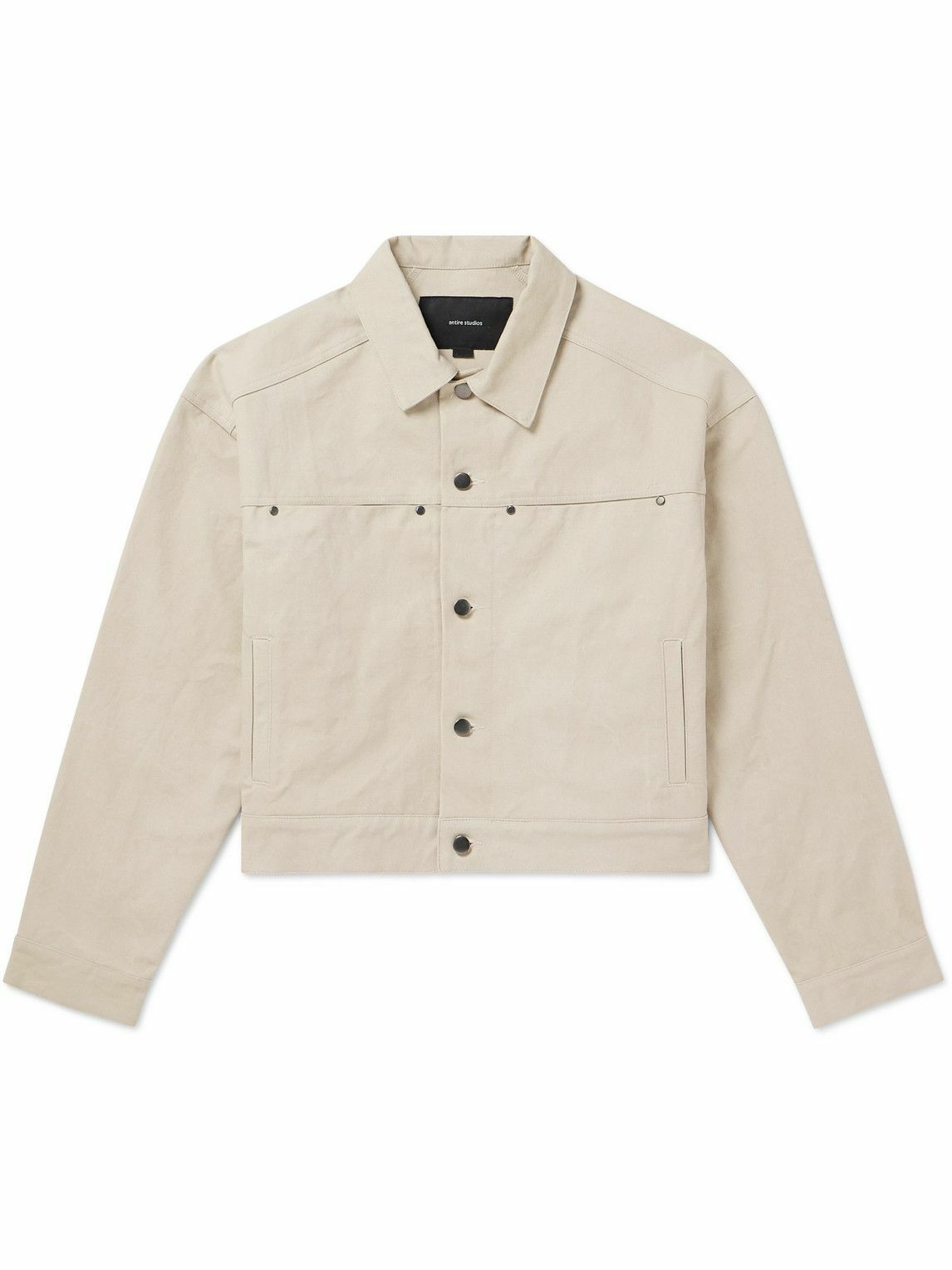 Entire Studios - Workwear Cropped Cotton-Canvas Jacket - White Entire ...