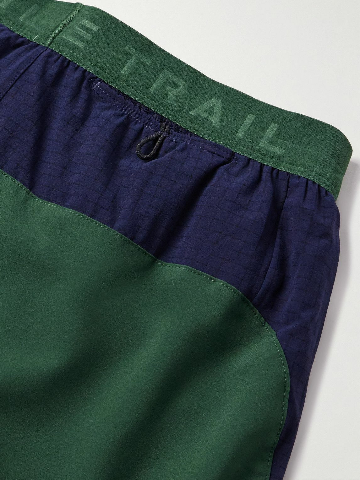 NIKE RUNNING - Trail Straight-Leg Ripstop-Trimmed Dri-FIT Drawstring Shorts - Green