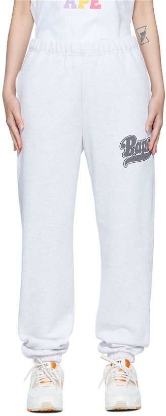 Photo: BAPE Gray Cotton Lounge Pants