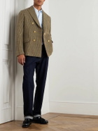 Incotex - Incotex Double-Breasted Prince of Wales Checked Wool Blazer - Brown