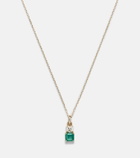 Stone and Strand Luxe 14kt gold (585/1000) necklace with emerald and diamond