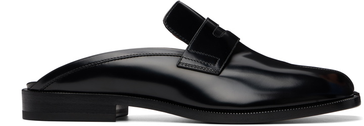Photo: Maison Margiela Black Tabi City Mule Loafers