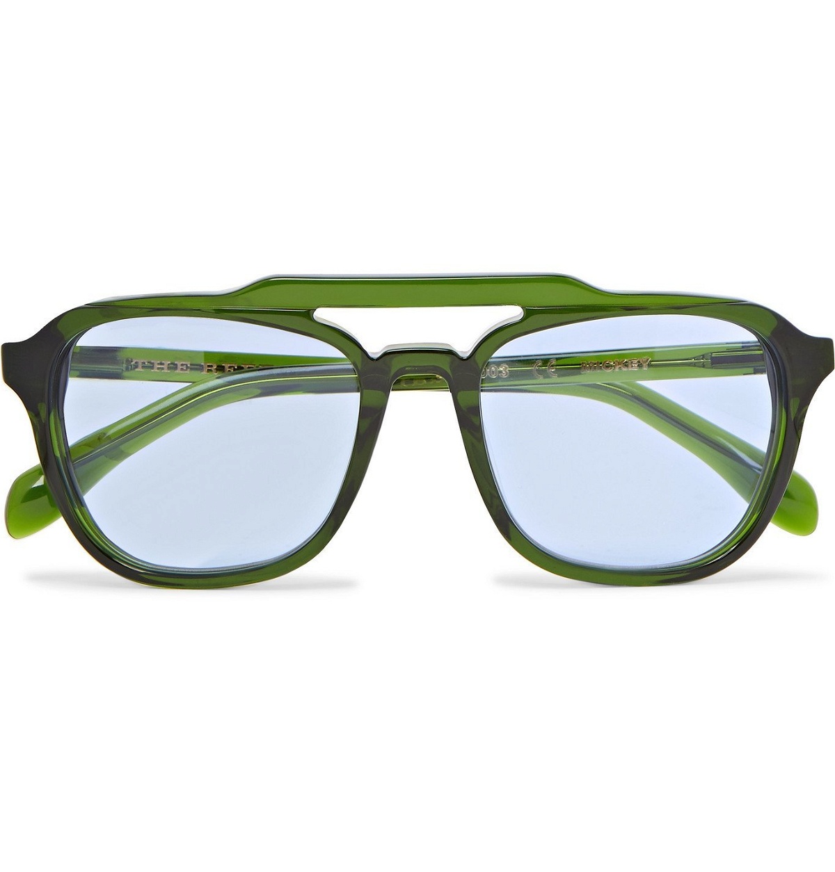 Photo: The Reference Library - Mickey Aviator-Style Acetate Sunglasses - Green