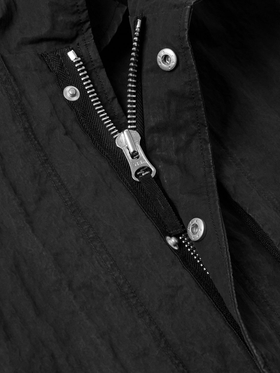 Corridor - M59 Stone-Washed Cotton-Blend Shell Hooded Field Jacket - Black