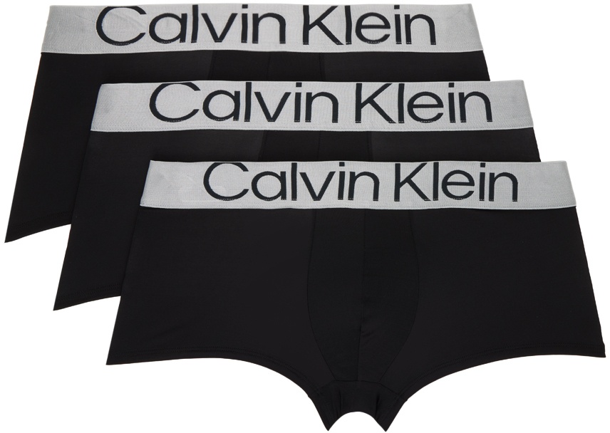 CALVIN KLEIN UNDERWEAR Three-Pack Low-Rise Stretch-Cotton Boxer