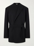 Fear of God - Crewneck Belted Virgin Wool-Blend Woven Jacket - Black