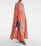 Etro Paisley caped gown