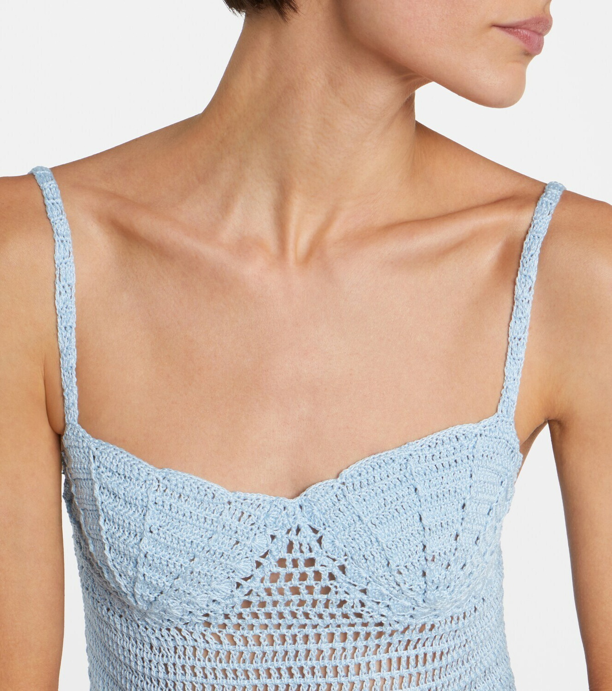Anna Kosturova Cotton crochet minidress