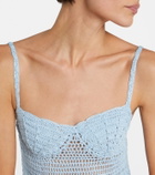 Anna Kosturova Cotton crochet minidress