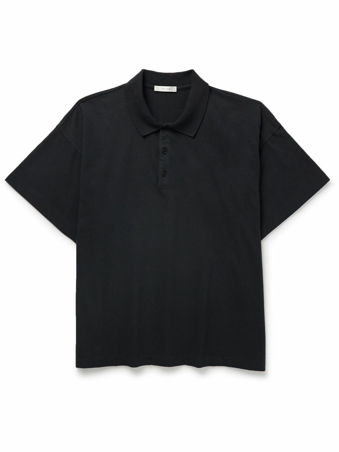 Tシャツ・カットソー THE ROW Black Cashmere Judi Polo Shirt The Row Cashmere polo shirt judi | The Fashion Square
