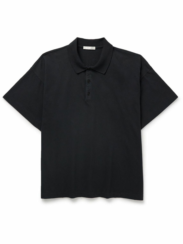 Photo: The Row - Bry Cotton-Jersey Polo Shirt - Black