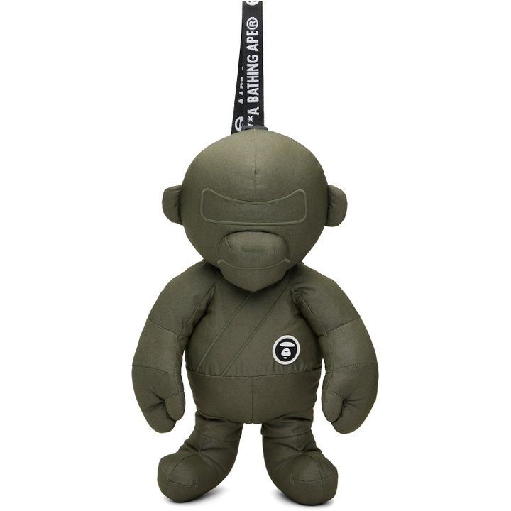 Photo: AAPE by A Bathing Ape Khaki 'AAPER' Moonface Logo Bag