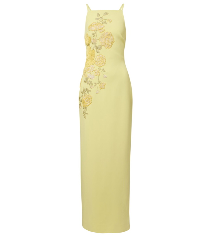 Photo: Elie Saab Embroidered halterneck cady maxi dress