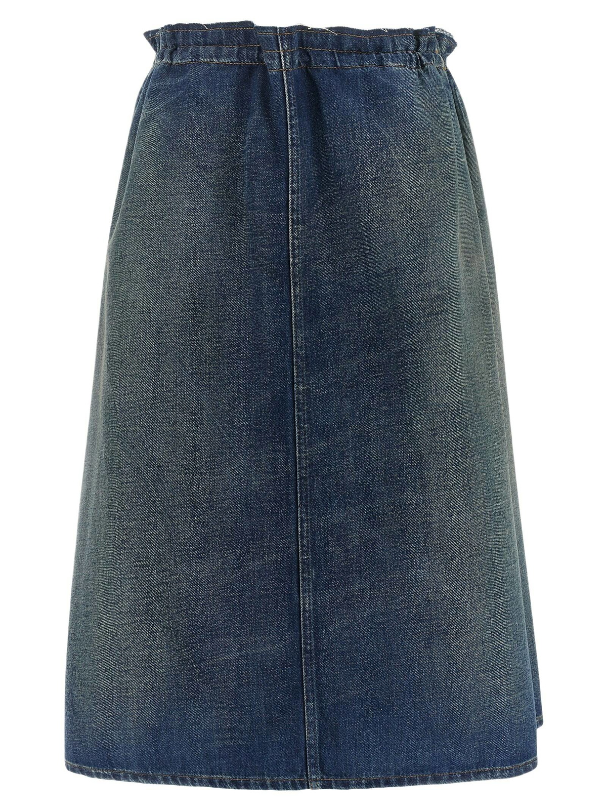 MM6 Maison Margiela Hand-painted Denim Long Skirt MM6 Maison