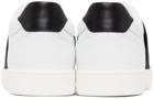 Moschino White & Black Logo Strap Sneakers