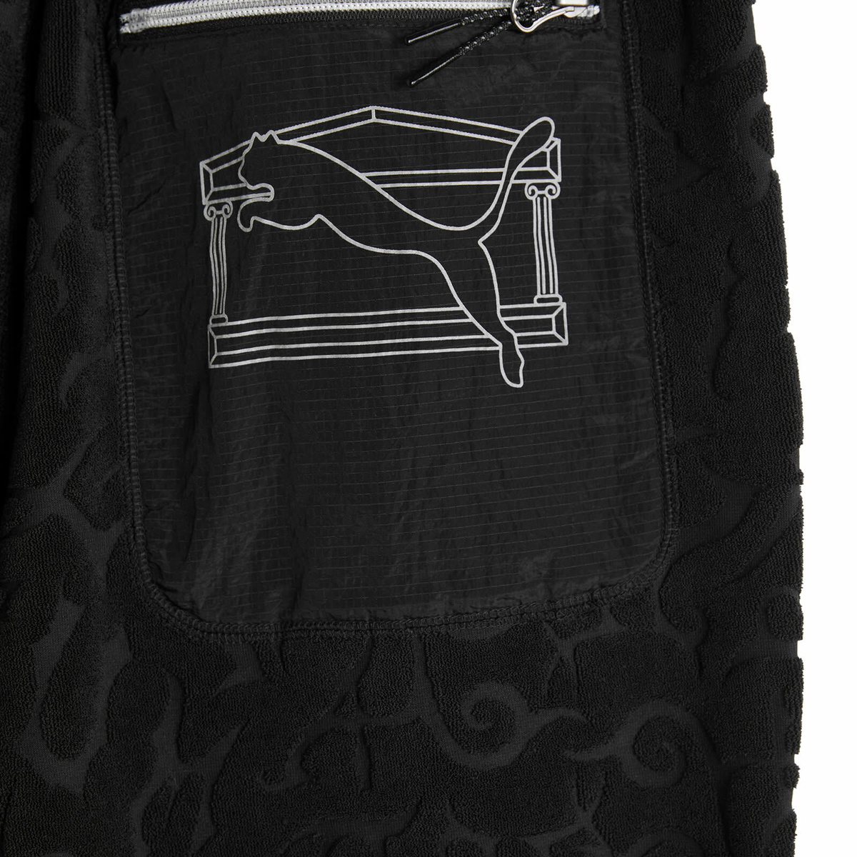 Puma x Aries Toweling Shorts in Puma Black