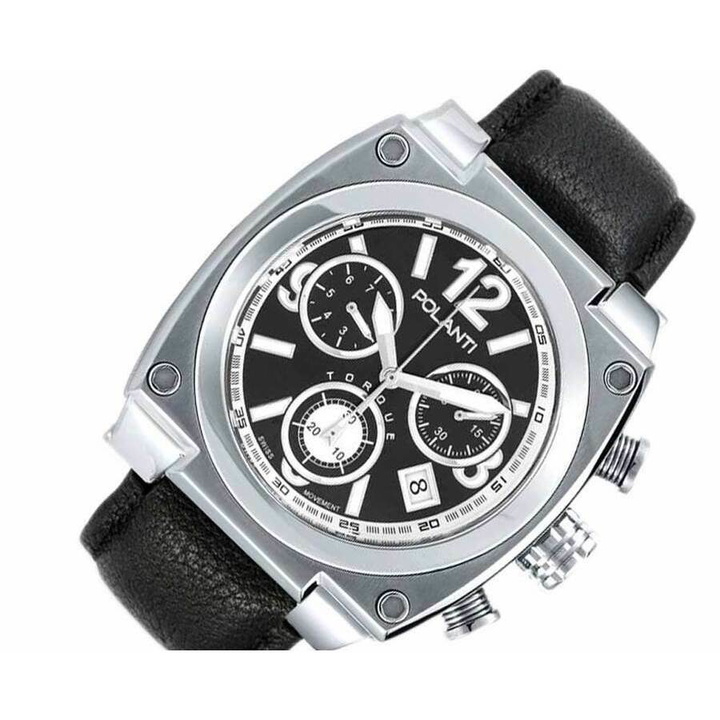 Photo: Polanti Torque Ii Chrono Chronograph Black Dial Mens Watch PLT2004LB-SBK