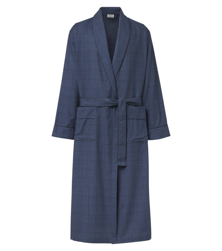 Photo: Zimmerli Checked cotton and wool flannel robe