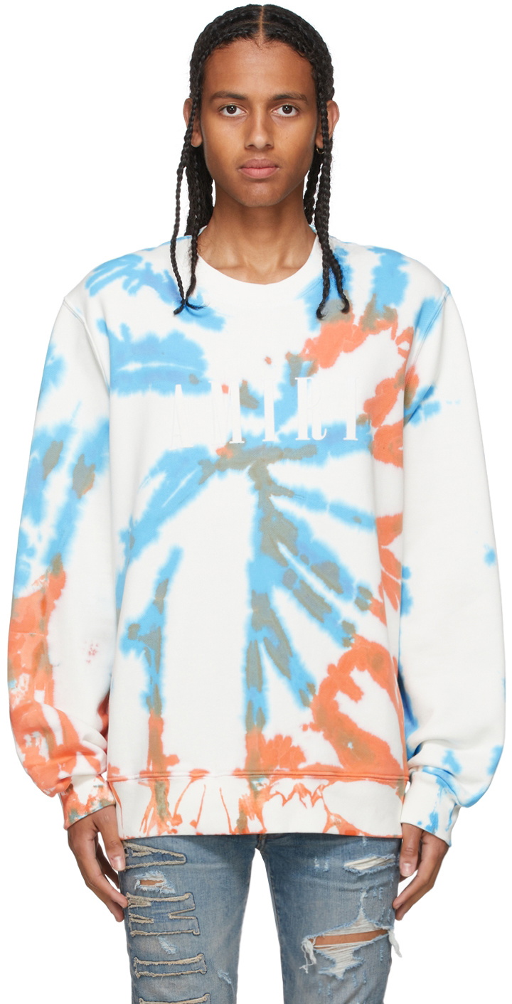 AMIRI Orange & Blue Core Tie-Dye Sweatshirt Amiri