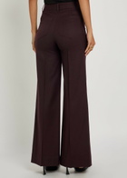 Victoria Beckham Alina Flared-leg Wool Trousers Bordeaux