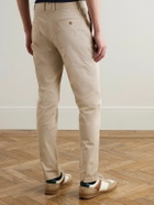 Sunspel - Straight-Leg Garment-Dyed Cotton-Blend Twill Chinos - Neutrals