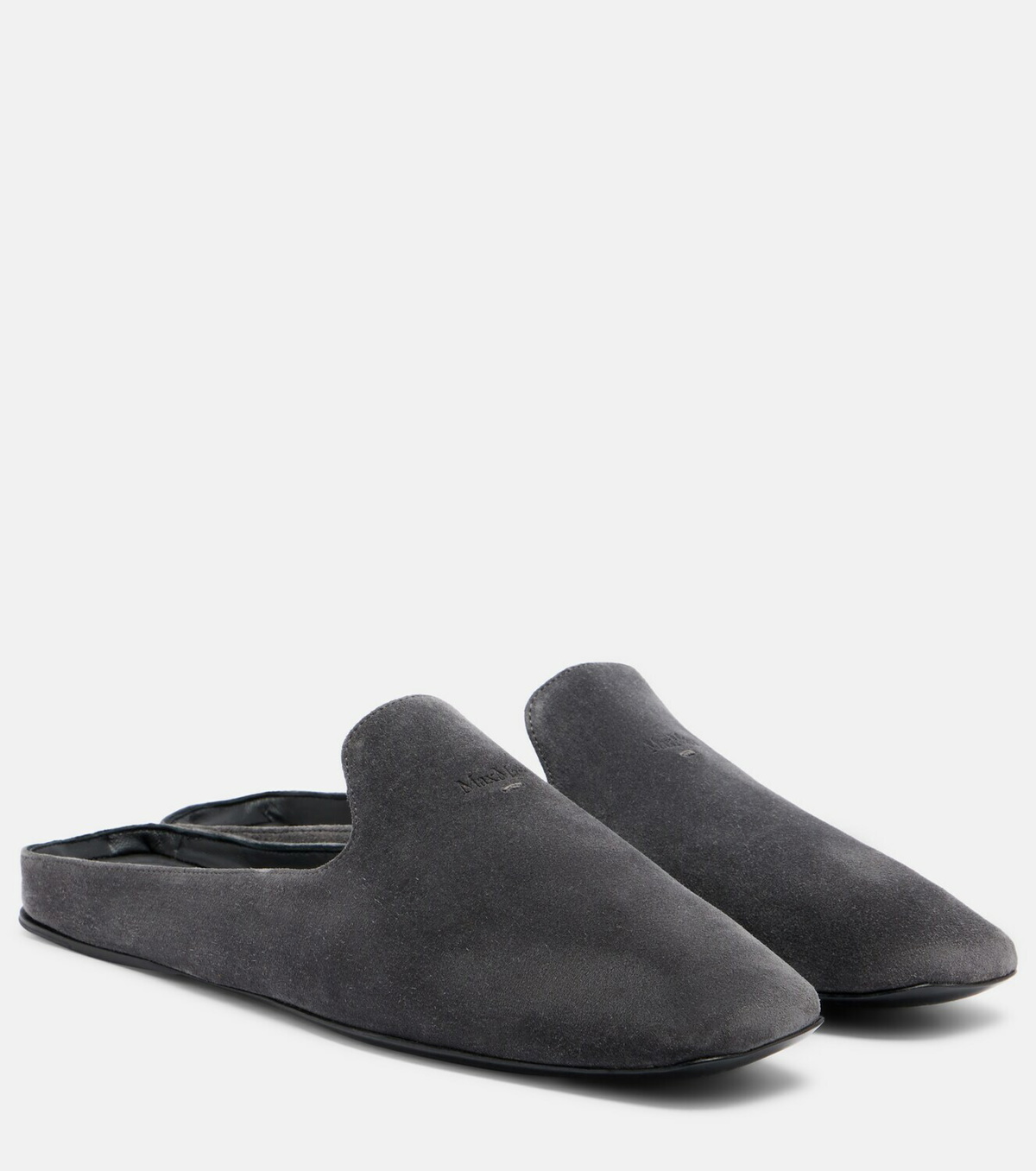 Max Mara Logo suede mules