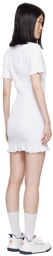 Casablanca White Shirred Minidress