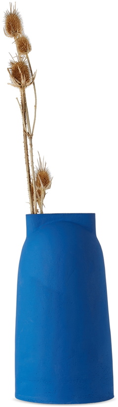 Photo: MARTEN HERMA ANDERSON Blue Painted Slit Dome Vase