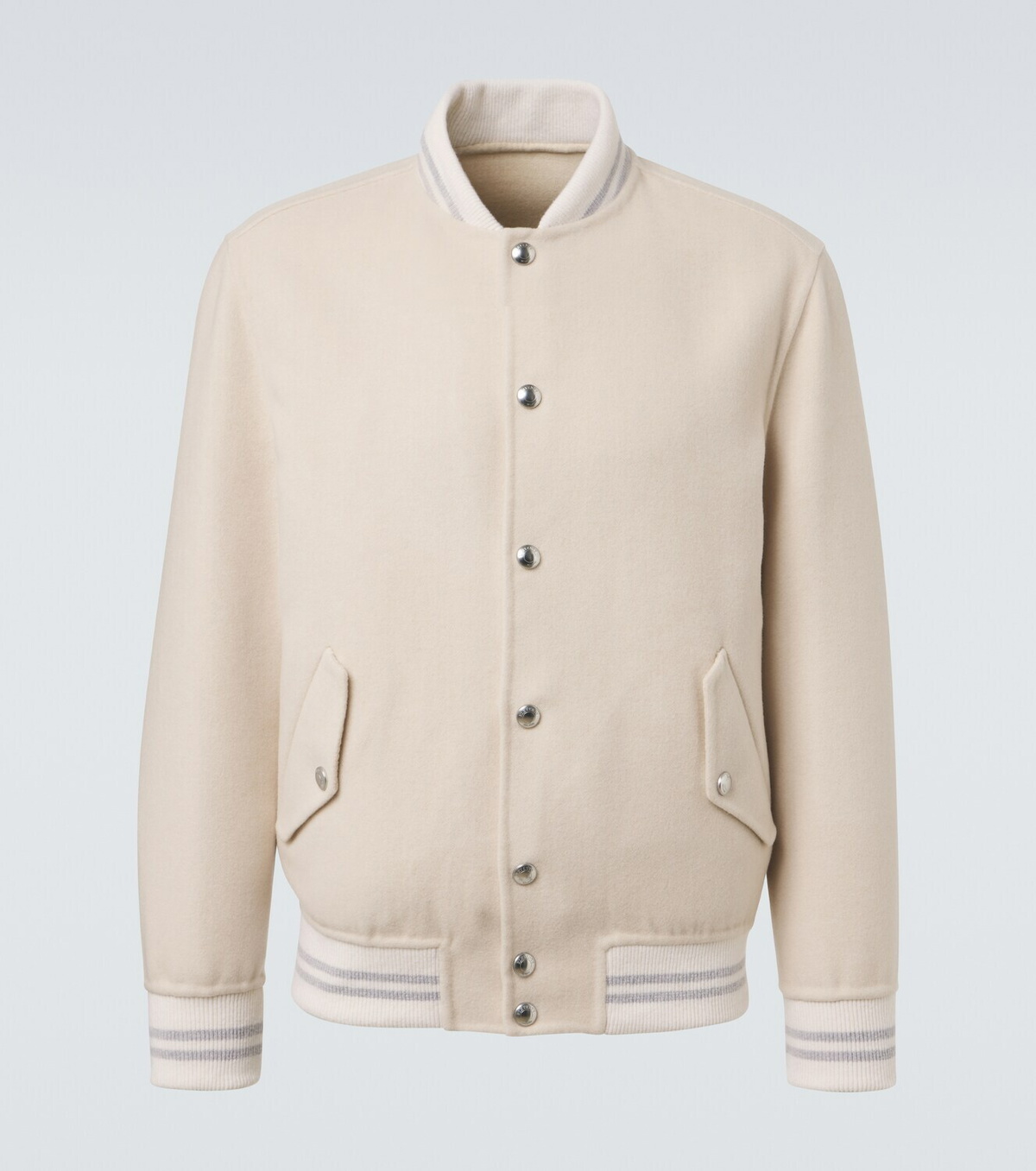 Eleventy Wool and cashmere varsity jacket