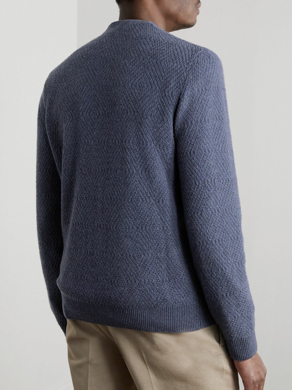 Ralph Lauren Purple label Diamond-Textured Cashmere Cardigan