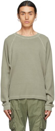 John Elliott Green Folsom Thermal Long Sleeve T-Shirt