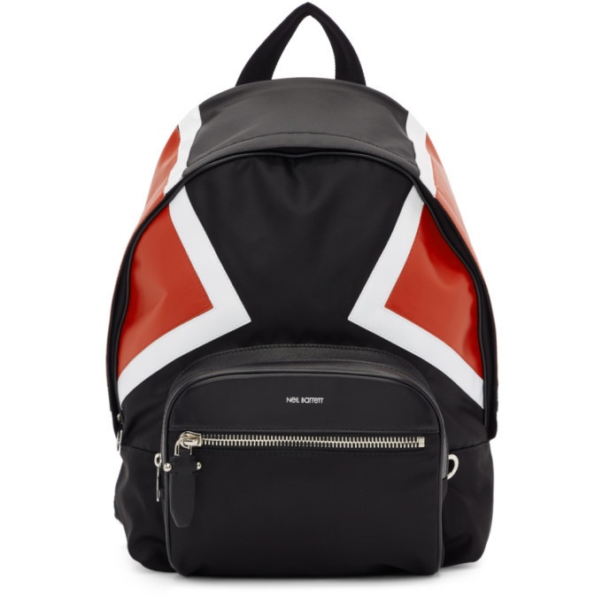 Photo: Neil Barrett Black and Red Contrast Detail Backpack