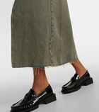 Ganni High-rise denim maxi skirt