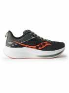 Saucony - Ride 17 Rubber-Trimmed Mesh Running Sneakers - Black