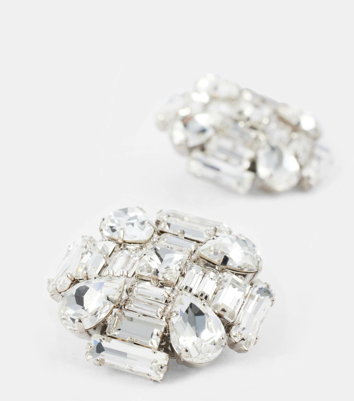 Alessandra Rich Flower crystal-embellished earrings