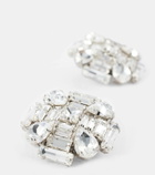 Alessandra Rich Flower crystal-embellished earrings