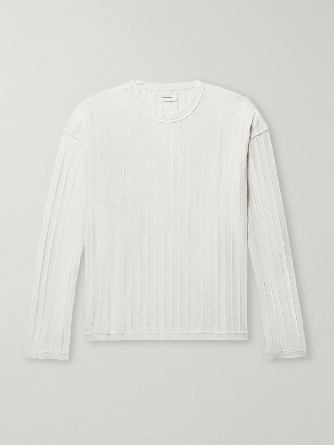 mfpen - Ribbed Cotton-Jersey T-Shirt - Neutrals