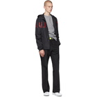 Valentino Black and Red Logo Zip Jacket