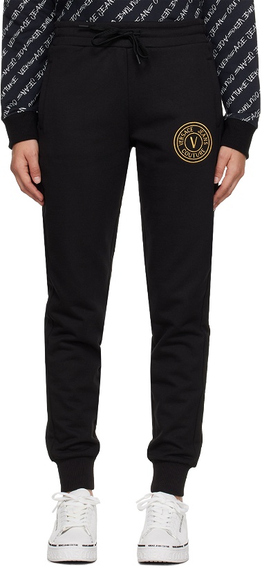 Photo: Versace Jeans Couture Black V-Emblem Lounge Pants