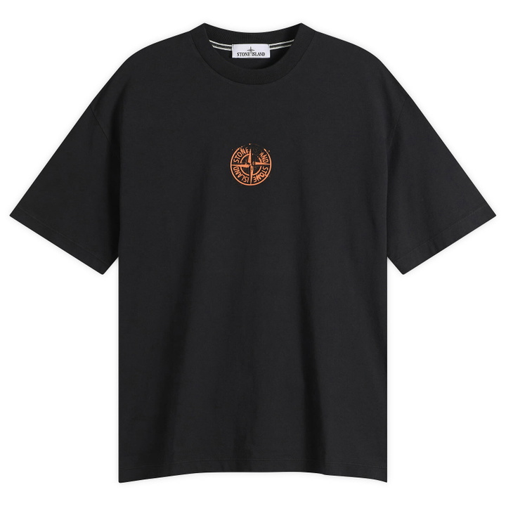 Photo: Stone Island Men's Vertical Placement T-Shirt in Black