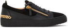 Giuseppe Zanotti Black Camoscio Sneakers