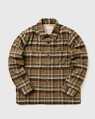 Officine Générale Barrett Ovs Jap Cotton Check Brown - Mens - Overshirts