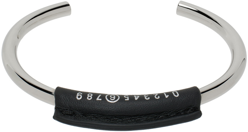 アクセサリー Maison Margiela MM6 Logo Cuff Bracelet MM6 Maison Margiela: Minimal Logo Bracelet | SSENSE