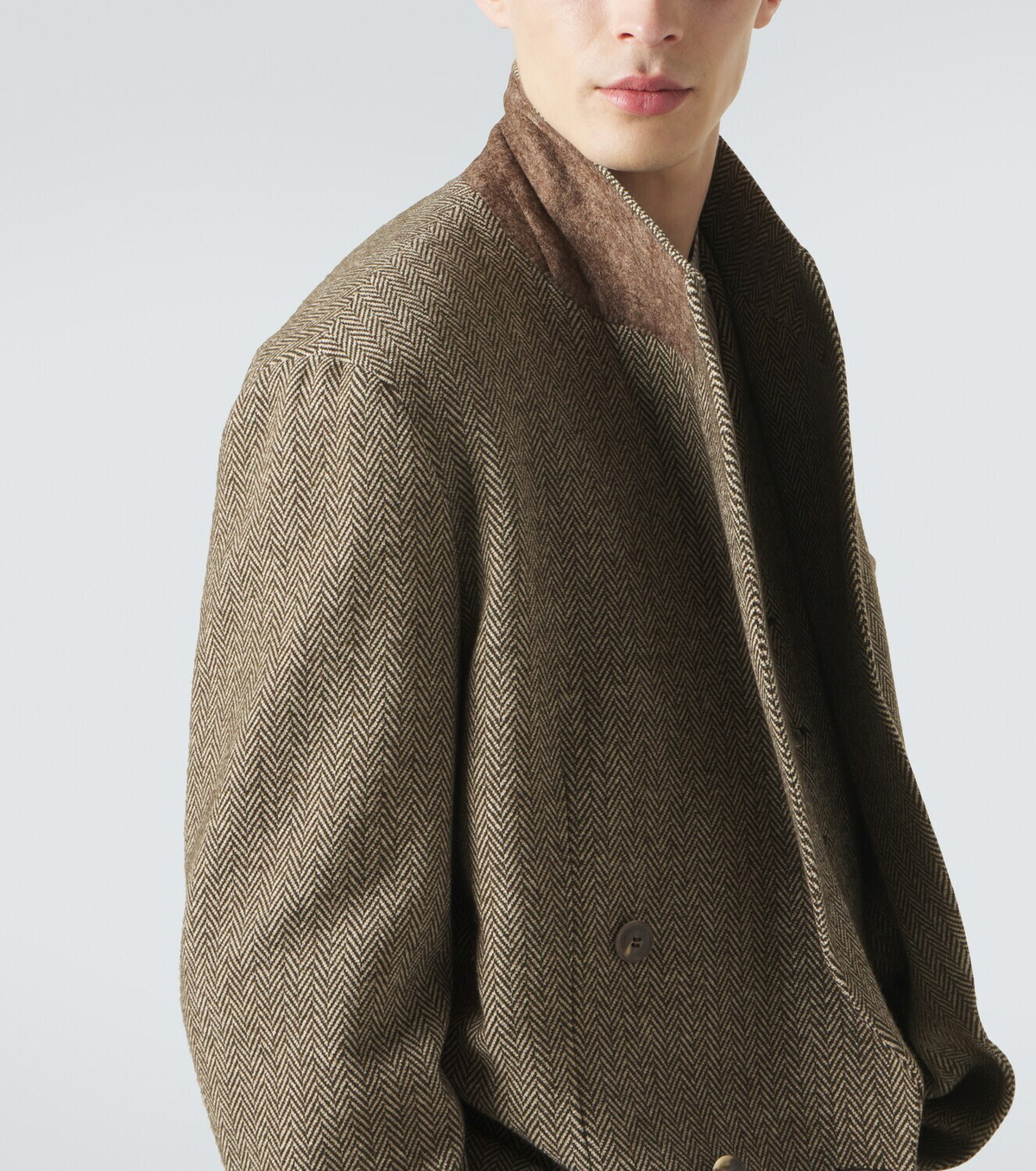 Giorgio Armani Cotton and wool-blend blazer
