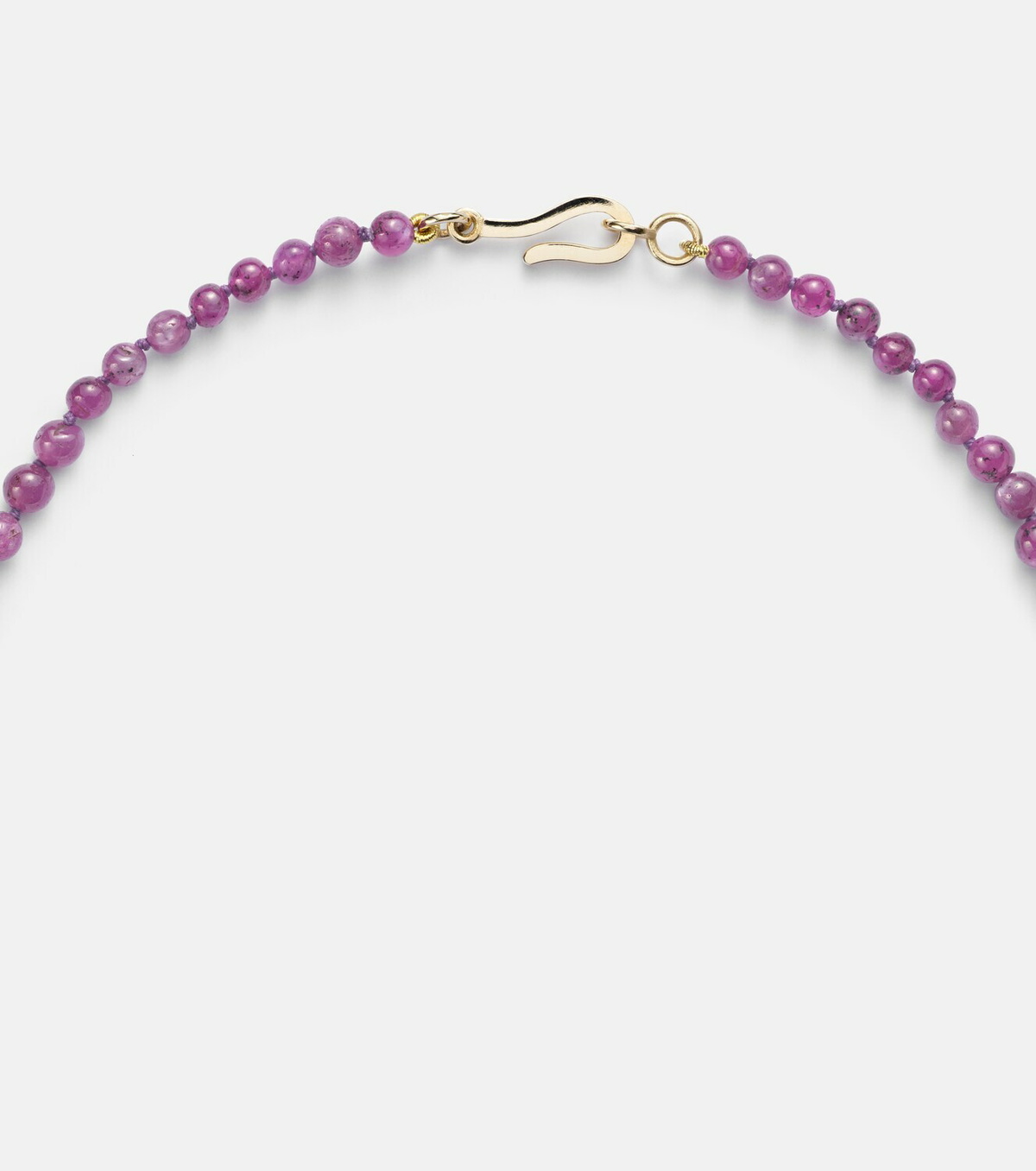 Ileana Makri Beaded necklace with turquoises and rubies