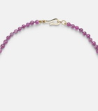 Ileana Makri Beaded necklace with turquoises and rubies
