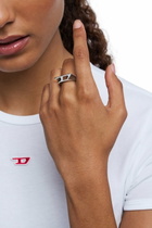 Diesel Stainless steel signet ring - Rings - Unisex - Silver